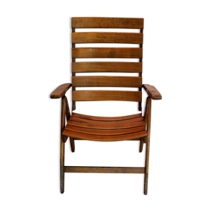 chaise pliante en bois - 1970