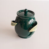 Green ceramic pot