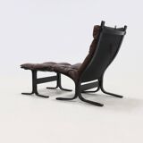 Fauteuil lounge et ottoman Siesta par Ingmar Relling pour Westnofa Norvège 1960