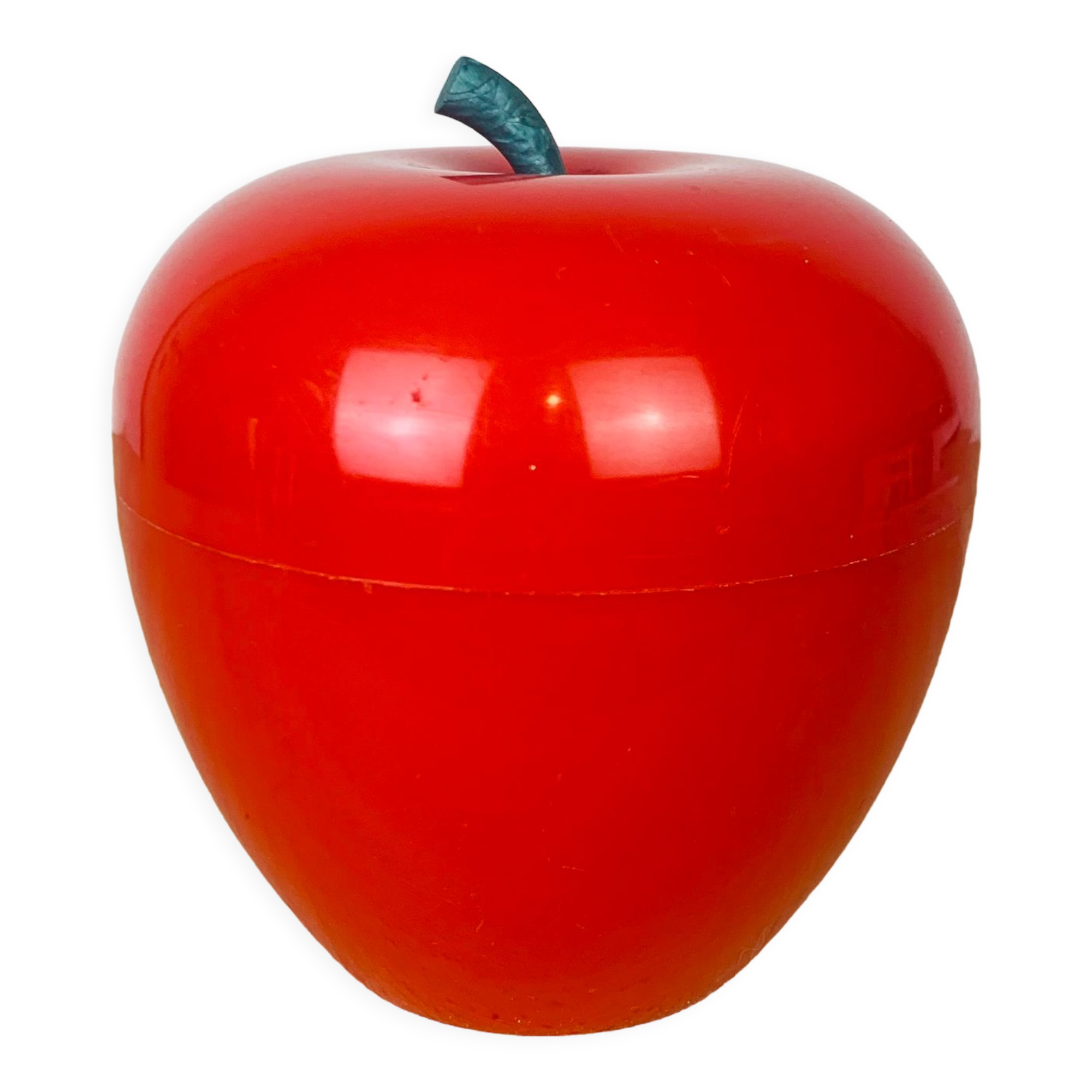 Vintage red apple ice bucket