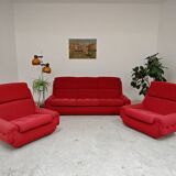 Complete red salon jitona style atlantis space age 1970