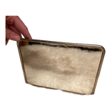 Miroir de barbier dos en cuir