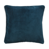 Coussin en velours 50x50cm couleur bleu mineral