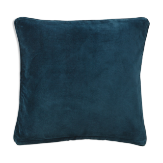 Velvet cushion 50x50cm mineral blue color