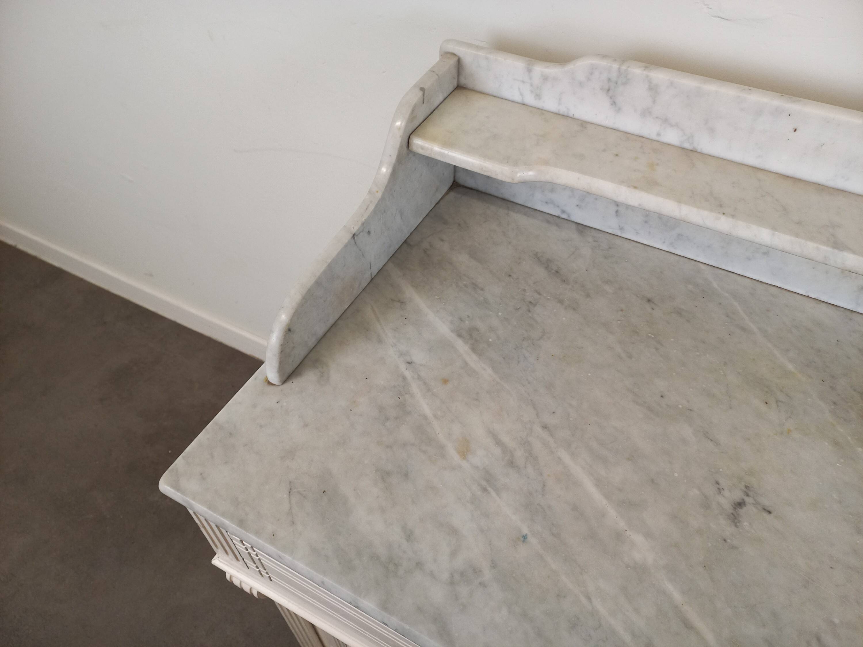 Marble top bathroom cabinet