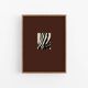 Abstract modern brown giclee print, 50x70cm