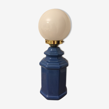 Lampe en céramique et opaline