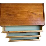Small Danish chest with 3 drawers in teak finer