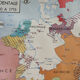 Rossignol map, school poster No. 13 of Western Europe from 1610 to 1715