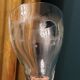 10 old cut glass glasses engraved palm decoration 1930