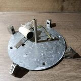 Diamond point ceiling light and chrome, mid-century