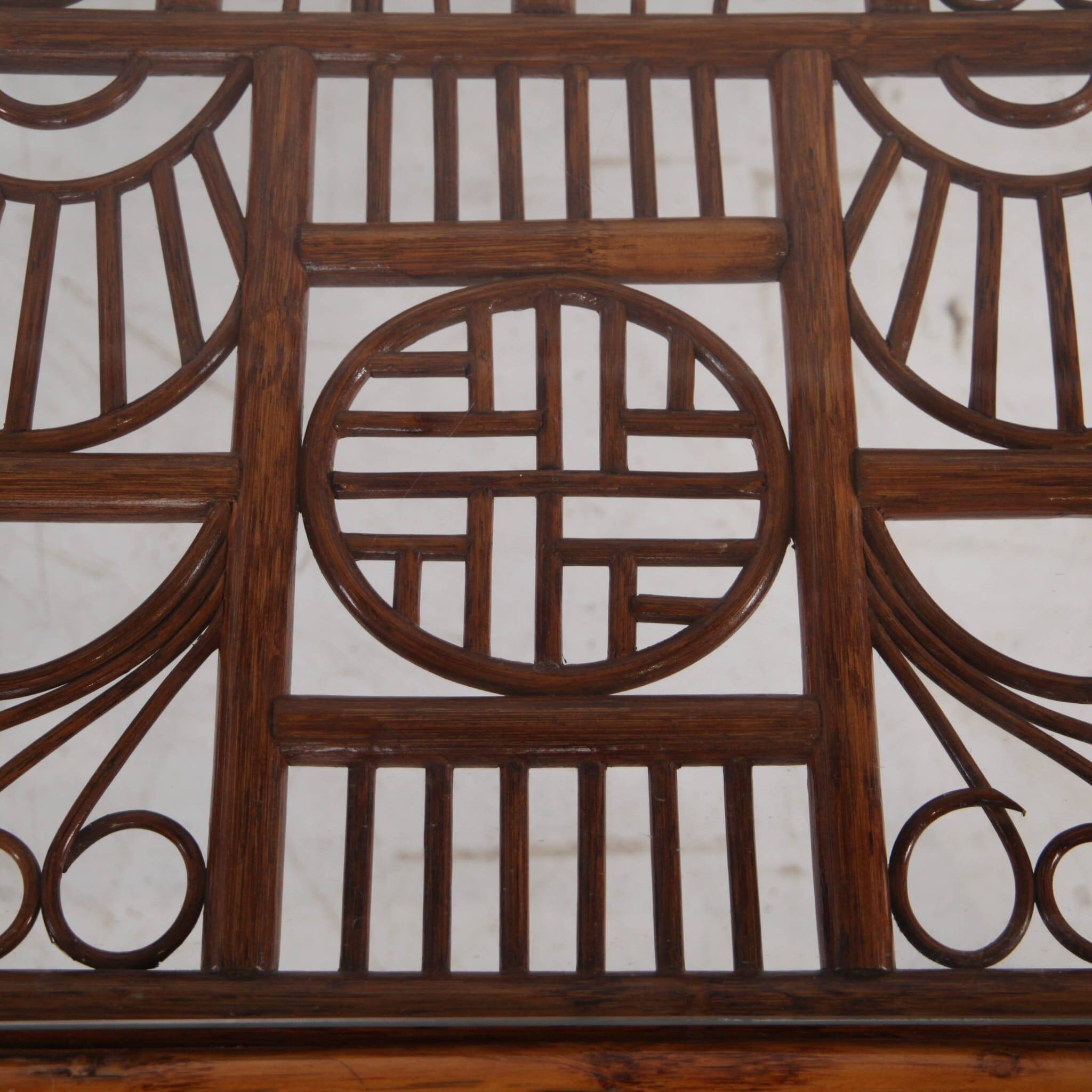 Ensemble de 3 tables basses en rotin