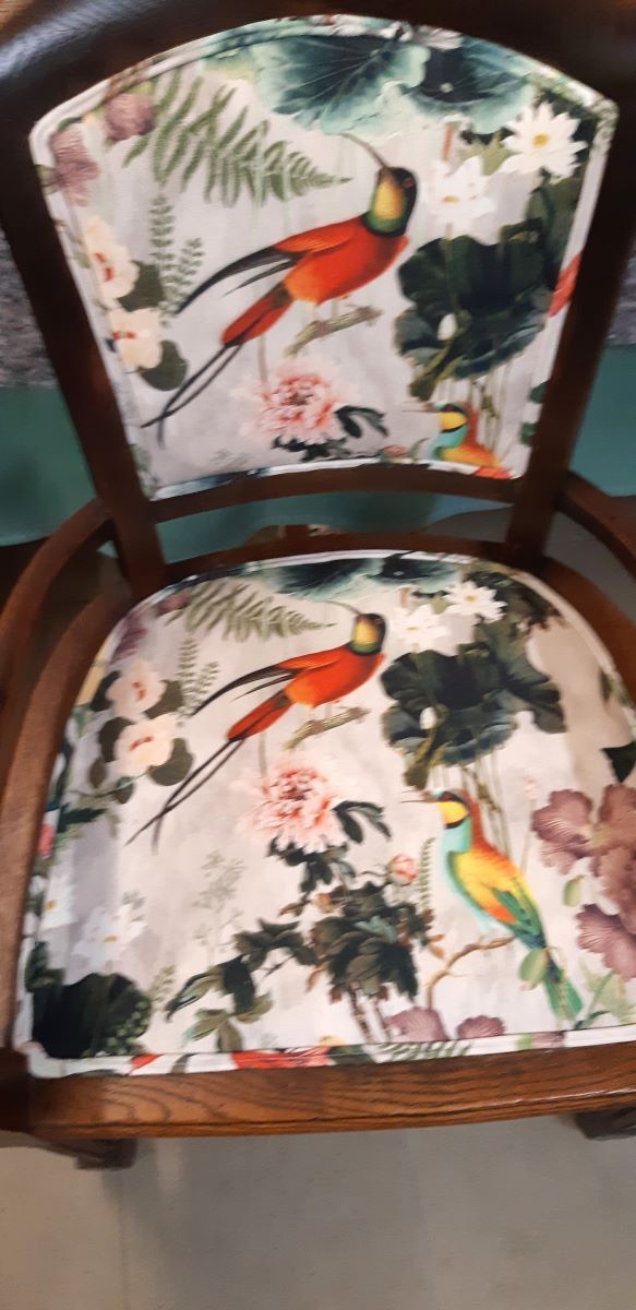 Office armchair art deco tapestry