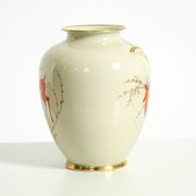 40s porcelain vase with handpainted wildlife motifs from PMR Bavaria Jaeger