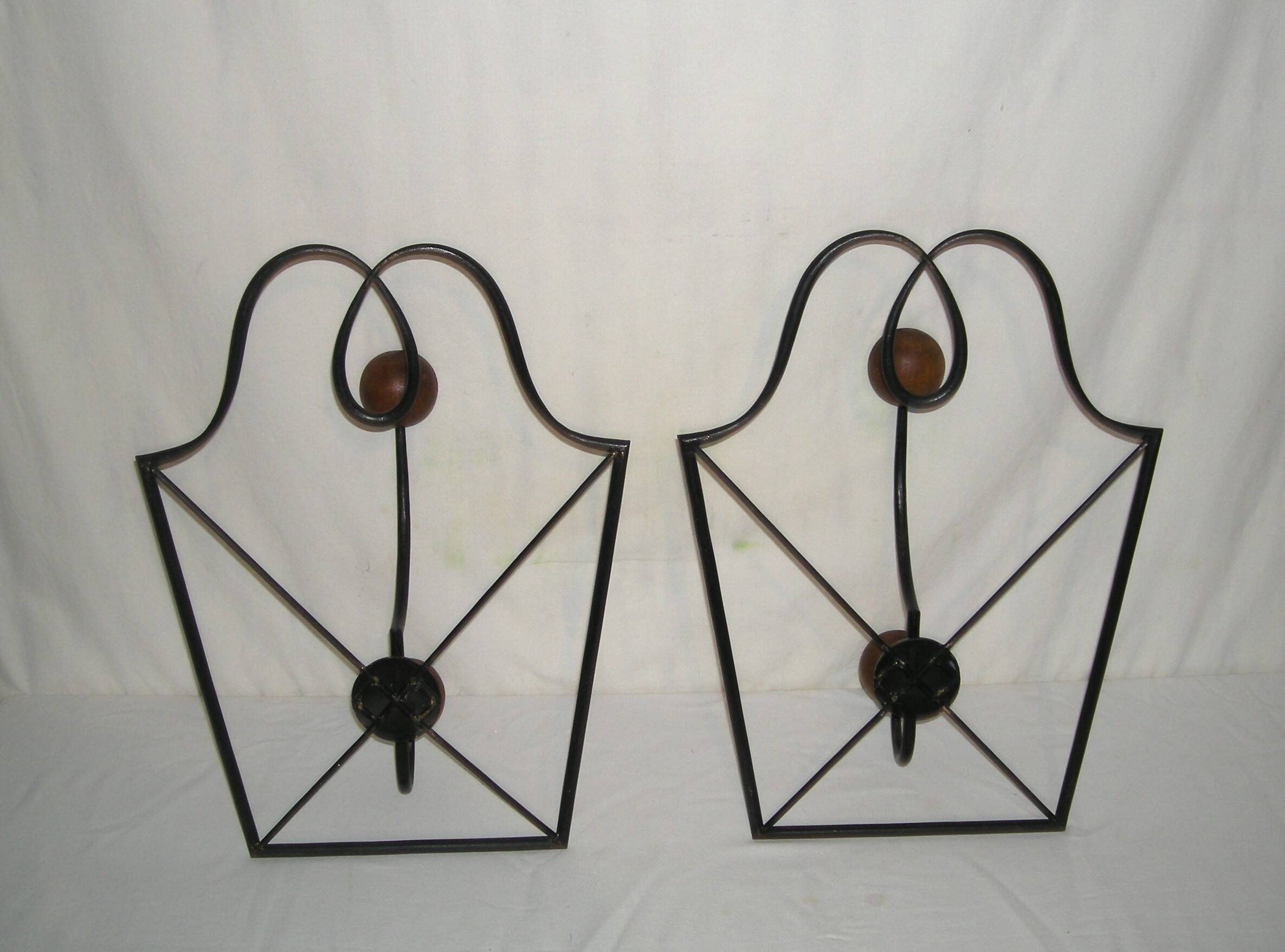 Paire de portemanteau muraldes années 40