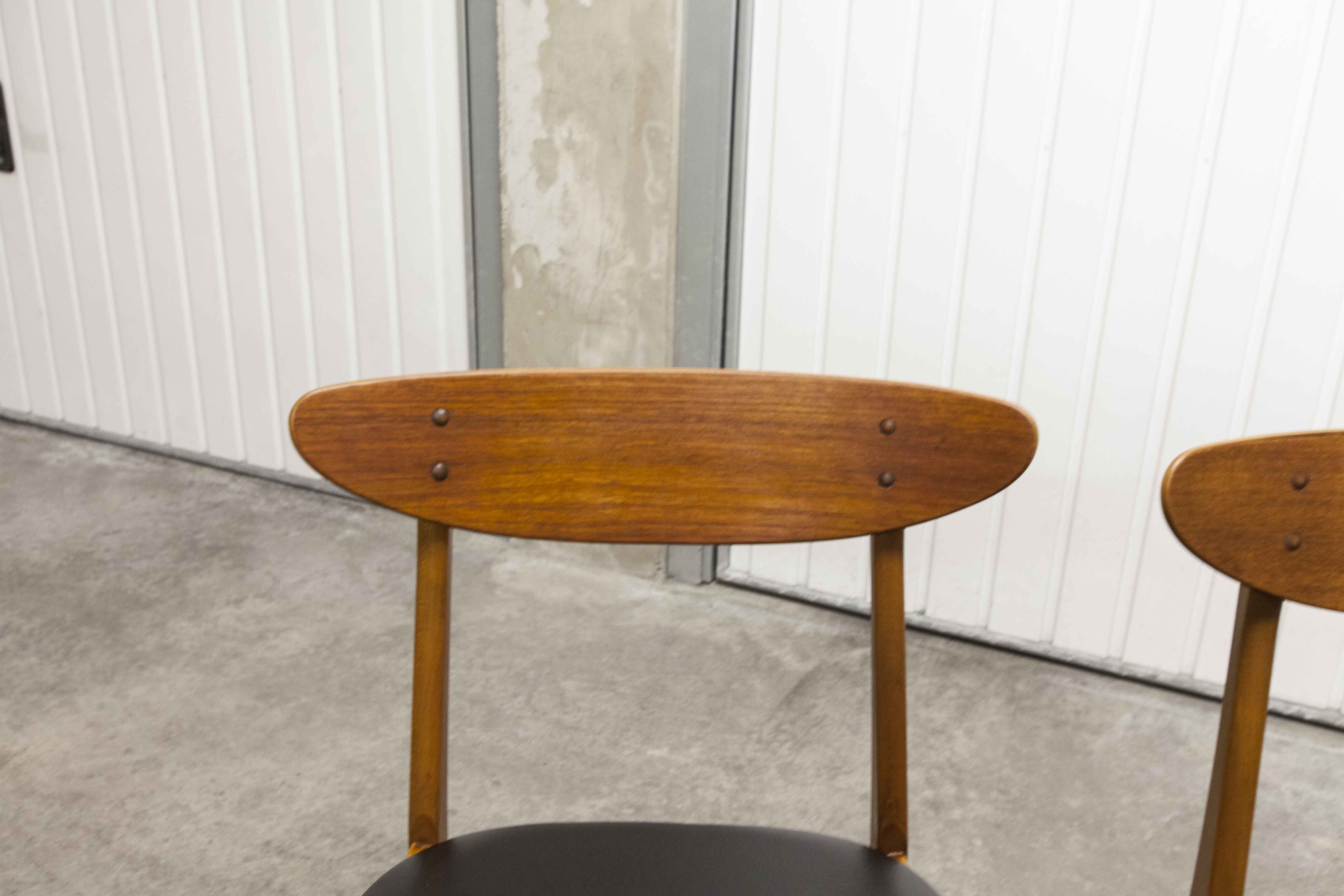 Lot de 6 chaises Farstrup 210 teck en hêtre 1965