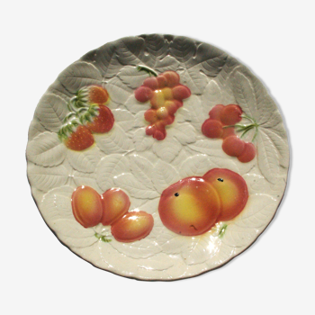 Vintage dish in Salins Slurry decorated with fruit