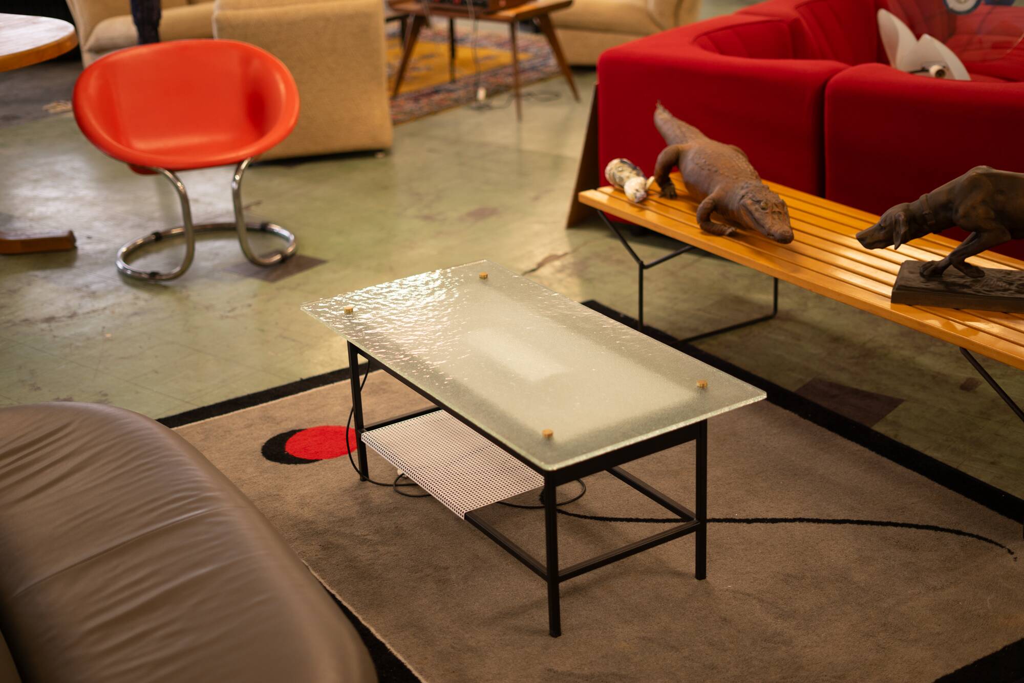Illuminated coffee table R. Mathieu 517