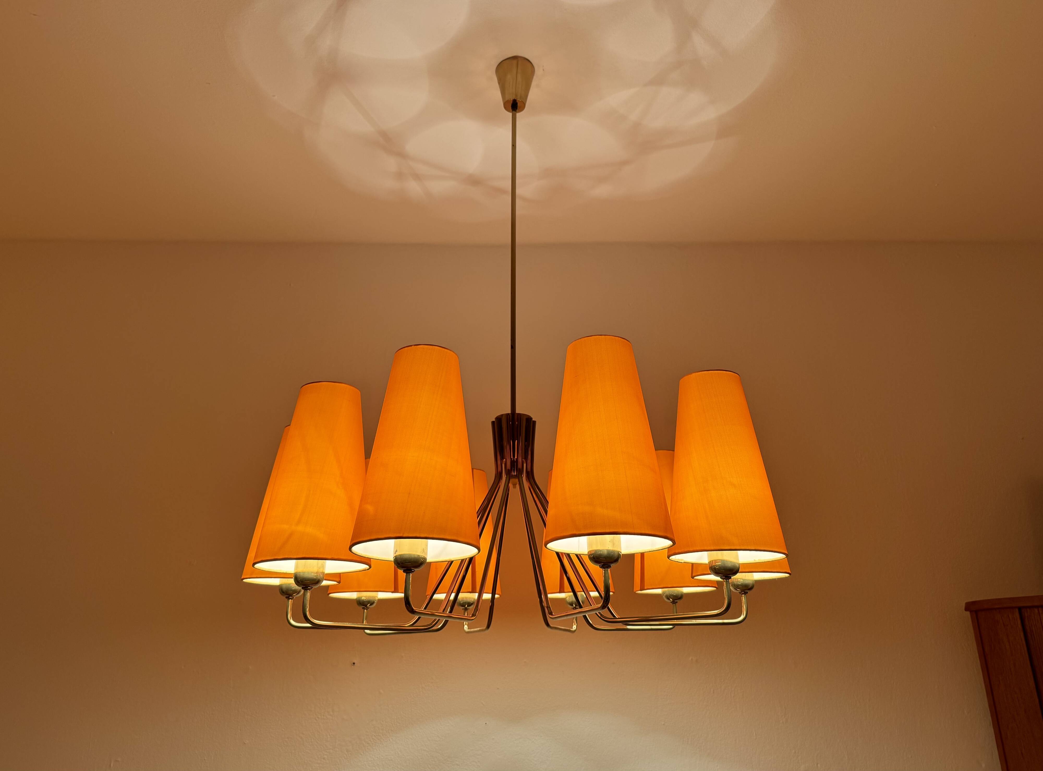 Large Brass Chandelier by Rupert Nikoll