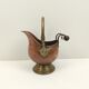 Copper pot cover and a pitcher-style brass handle