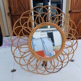 Vintage Wicker Mirror