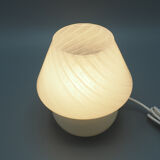 Vintage mushroom table lamp in grey murano glass, 1970s