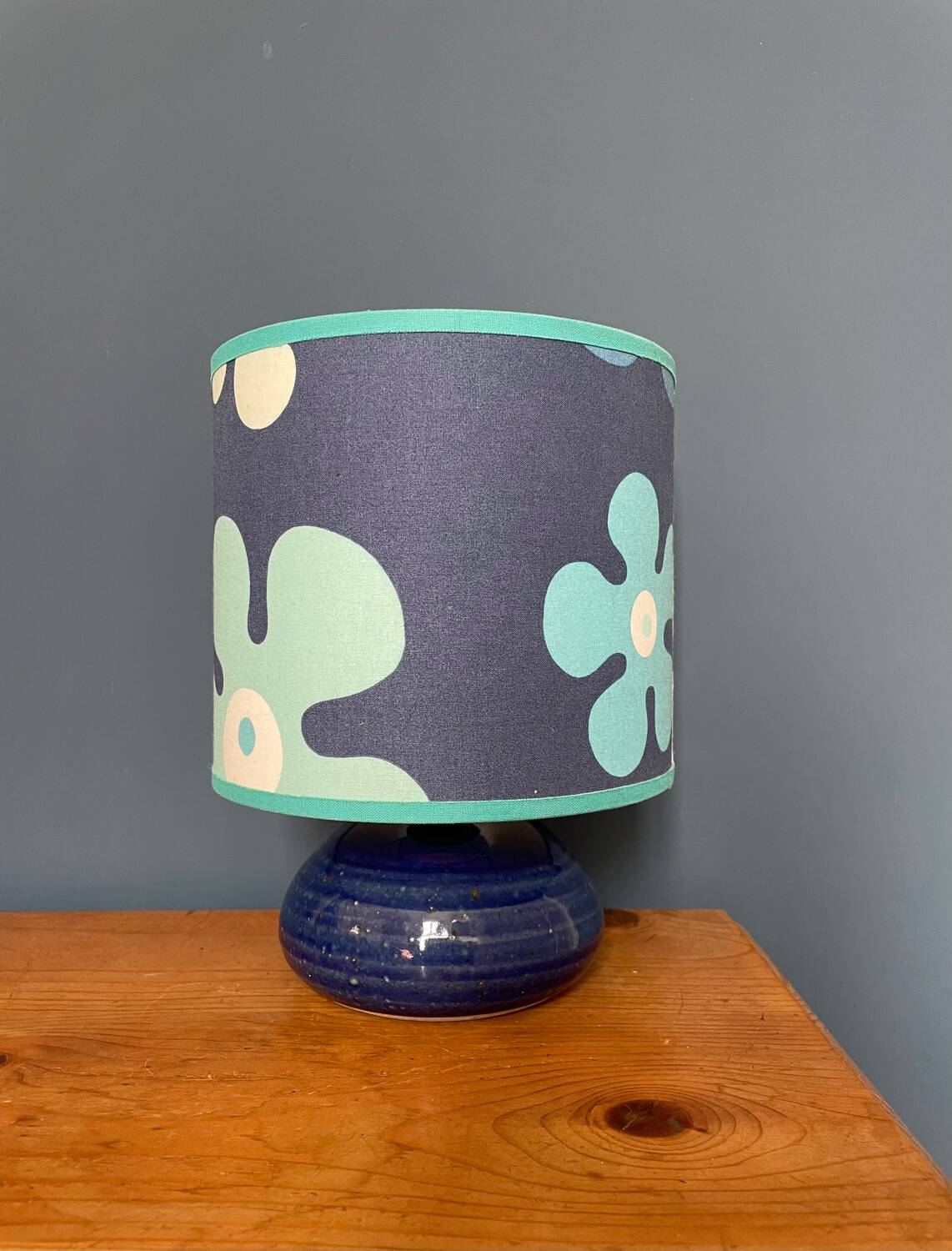Vintage blue table lamp