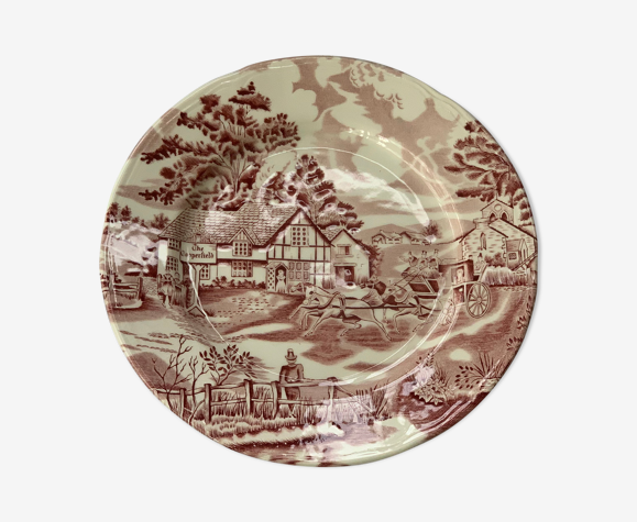 Assiette ancienne anglaise luneville "the copperfield"
