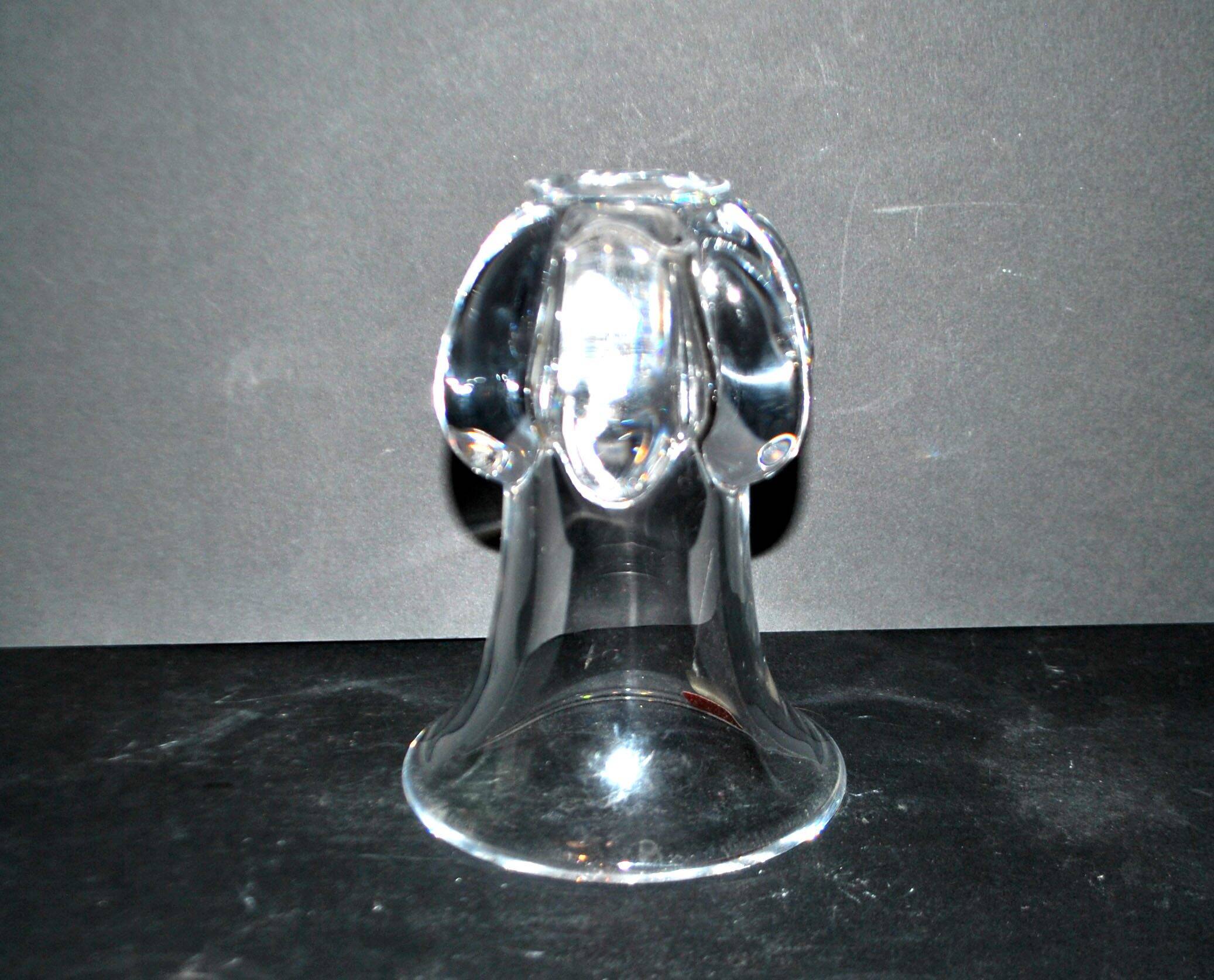 Modernist design vase in Vannes Le Châtel crystal
