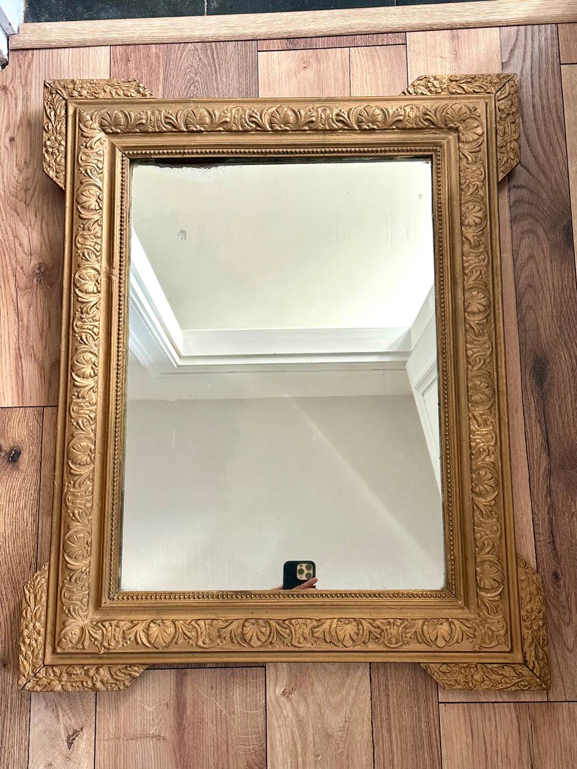 Large 19th century gilded mirror