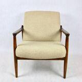 GFM-64 Armchair in Beige Bouclé attributed to Edmund Homa, 1970s