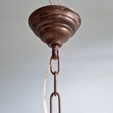 Art Deco pendant light, Skyscraper, white opaline, 1920s-30s