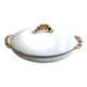 Soup Tureen Vegetable Dish Serving Plate Centrepiece Fine Porcelain Unmarked
