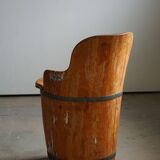 Wabi Sabi trunk armchair from the mid-20th century in pine, by a Swedish cabinetmaker, 1950s.