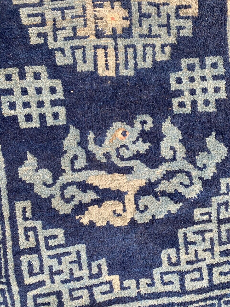 Ancient Chinese carpet 57x108 cm