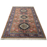 Vintage Orange Wool Azerbaijan Area Rug- 142x187cm
