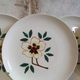 Five flowery dessert plates from continental earthenware