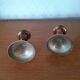 Pair of brass candle holders