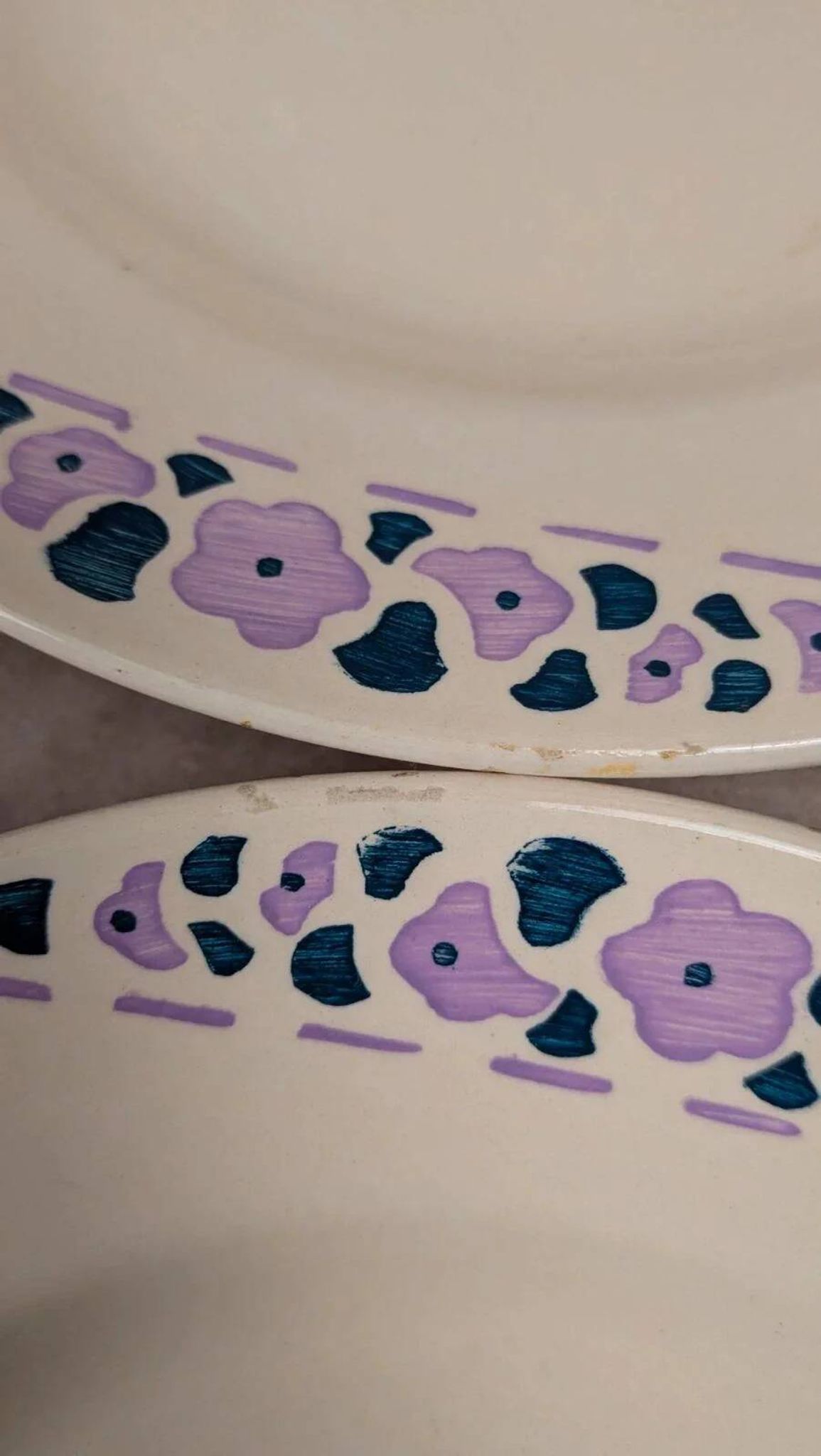 Lot de 8 assiettes à dessert Longchamp Terre de Fer modèle Cannes