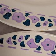Lot de 8 assiettes à dessert Longchamp Terre de Fer modèle Cannes