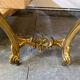 Console style Louis XV en bois doré et marbre