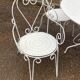 Ensemble salon de jardin en fer forgé avec 4 chaises
