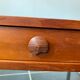 Table basse teck scandinave pieds chromés vintage 1960
