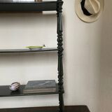 Turned wood shelf