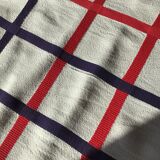 Embroidered tablecloth FL rectangle basque fabric navy and red