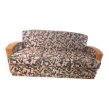 Convertible sofa and art deco armchair in lelievre fabrics.