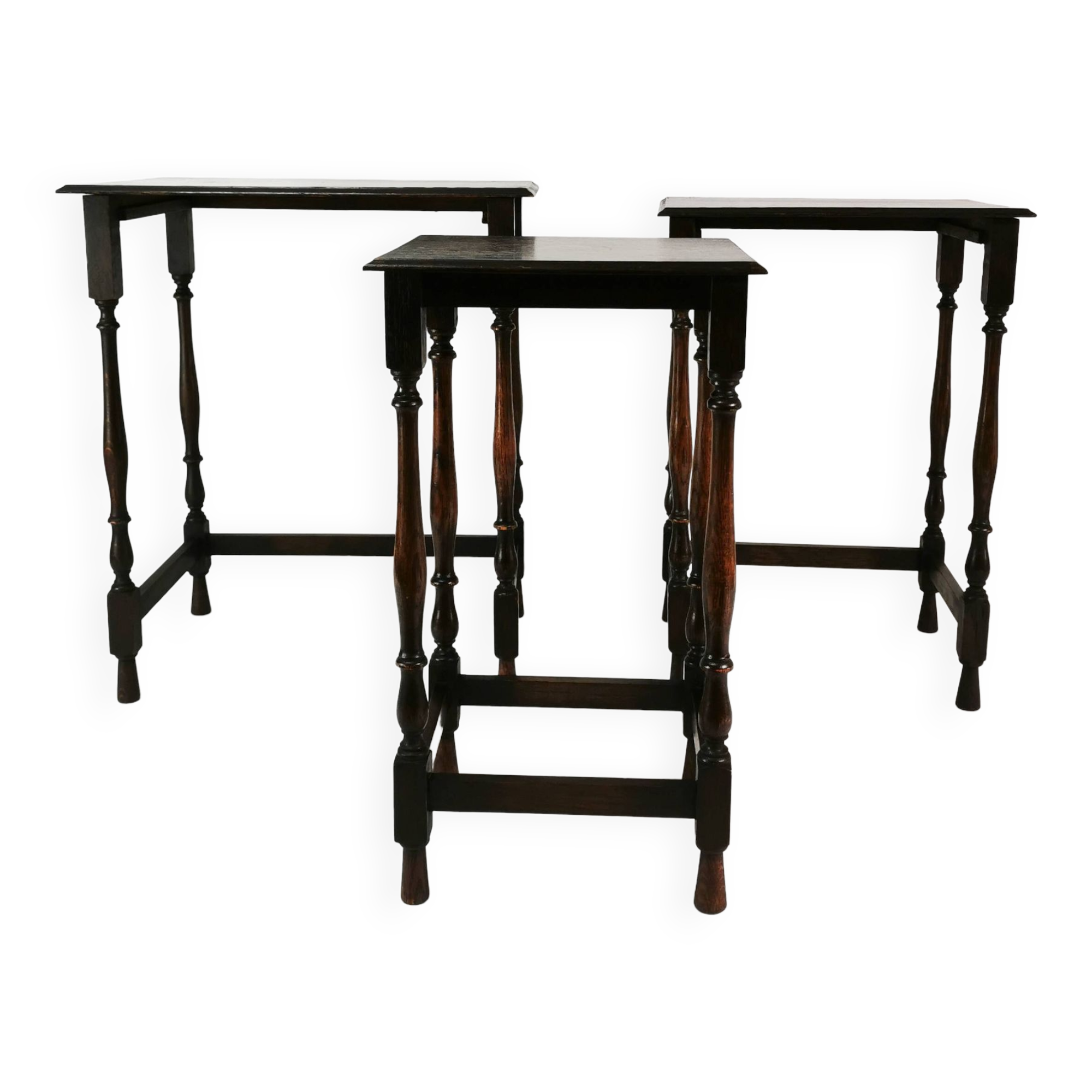 Table gigognes ancienne, Angleterre vers 1920.