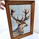 Canvas painting vintage deer 60s with decoration frame