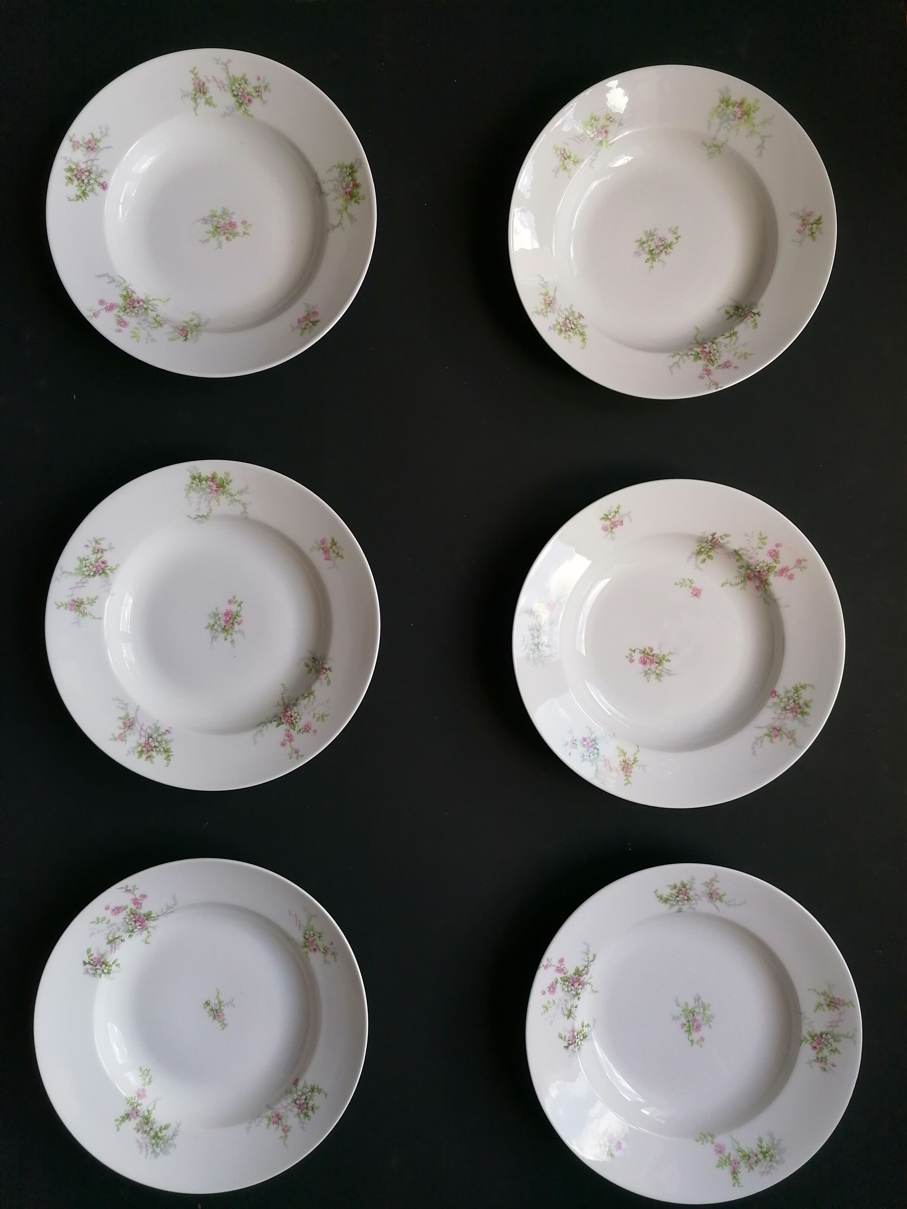 6 hollow plates porcelain Limoges