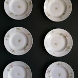 6 hollow plates porcelain Limoges